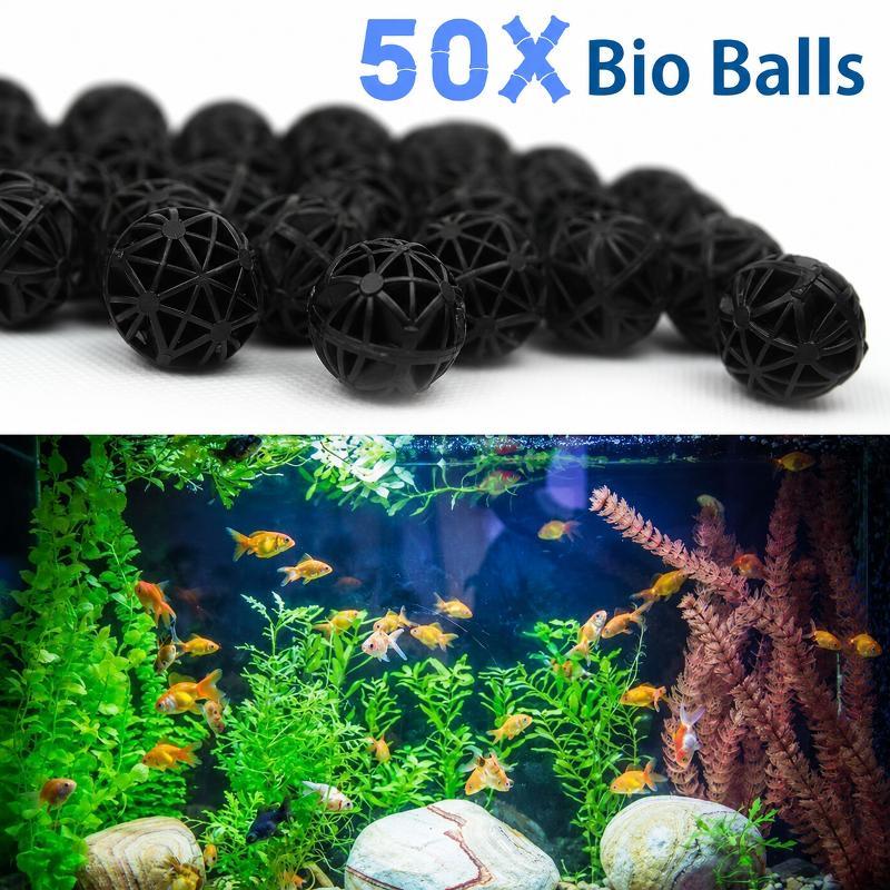 Marine Aquarium Aquascape - 50 Buah Bola Filter Bio Akuarium
