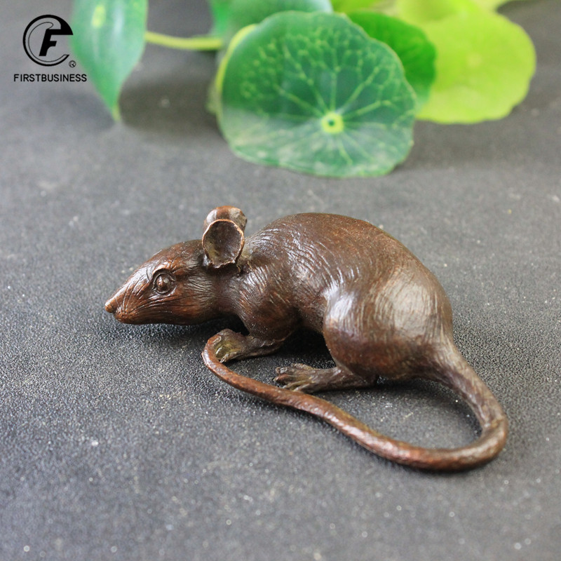 Marine Aquarium All In One - Patung Tikus Tikus Besar Kuningan Berat