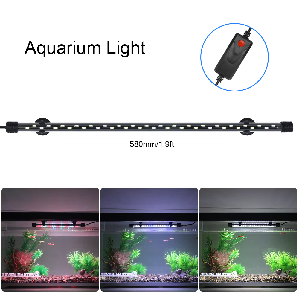 Marine Aquarium Lamp - Lampu LED dekorasi akuarium, 58CM lampu