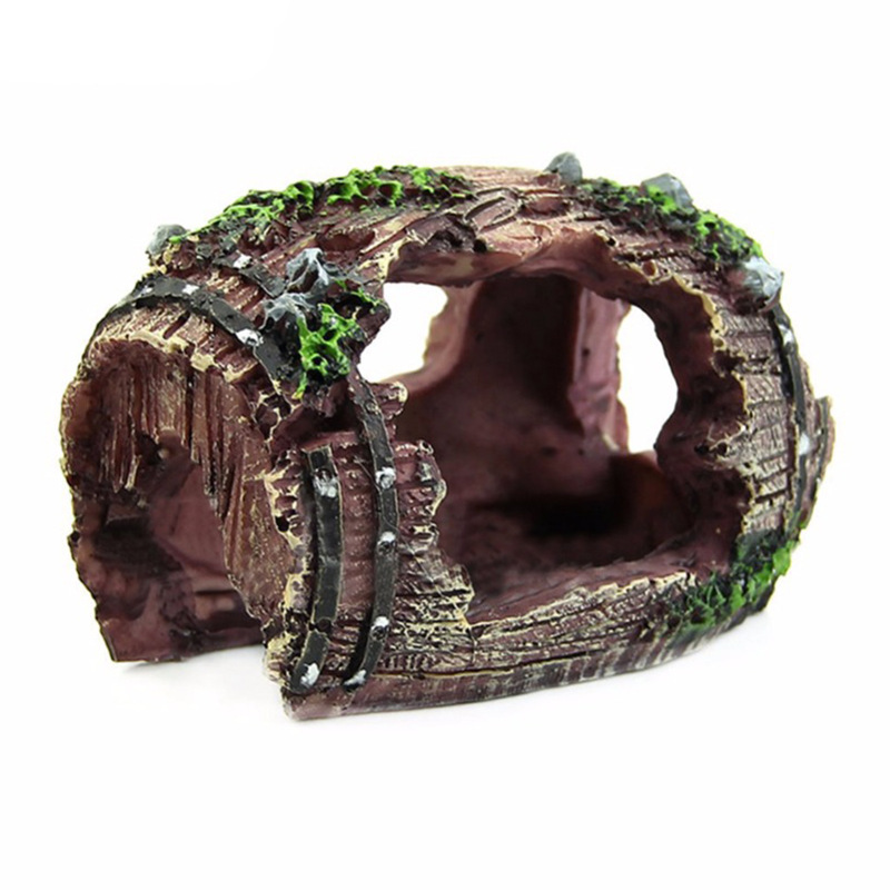 Marine Aquarium All In One - Ornamen Dekorasi Akuarium Bentuk Gua Tong