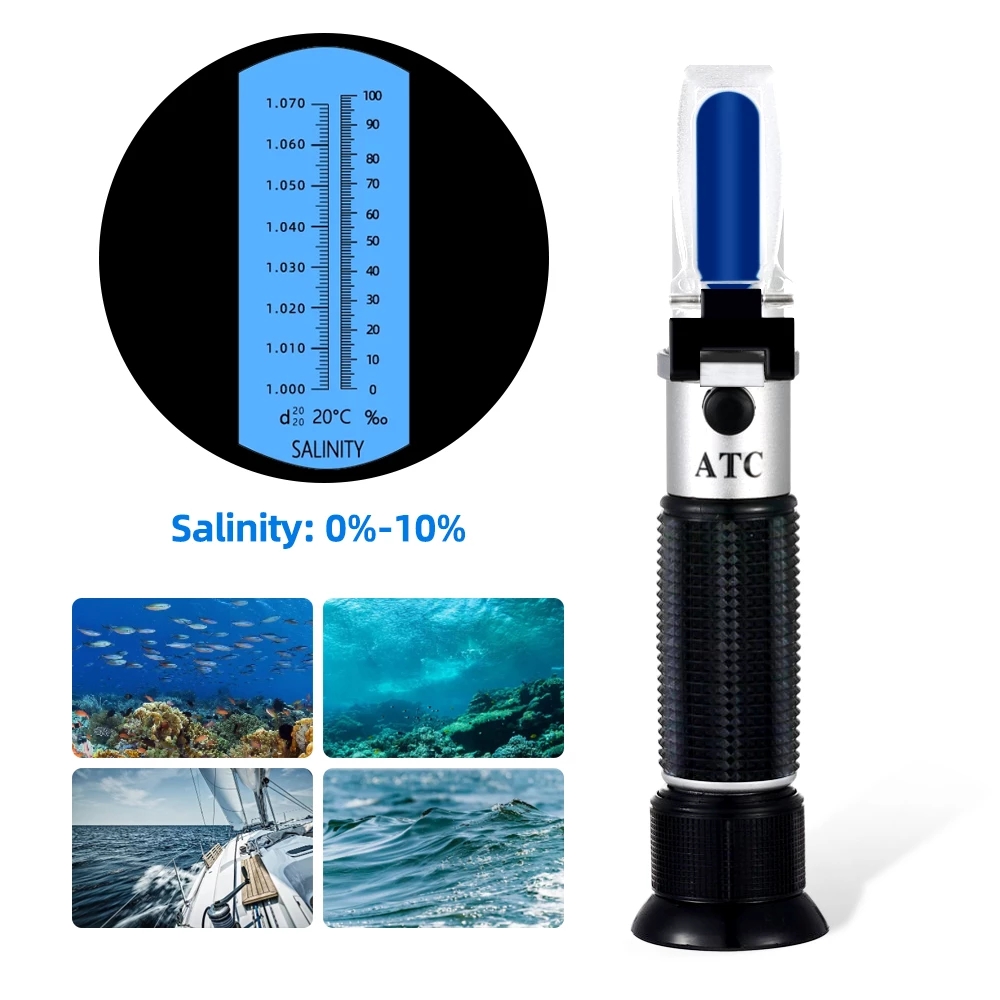 Refraktometer Salinitas 0-10%  - Marine Aquarium Aquascape ulasan dan harga