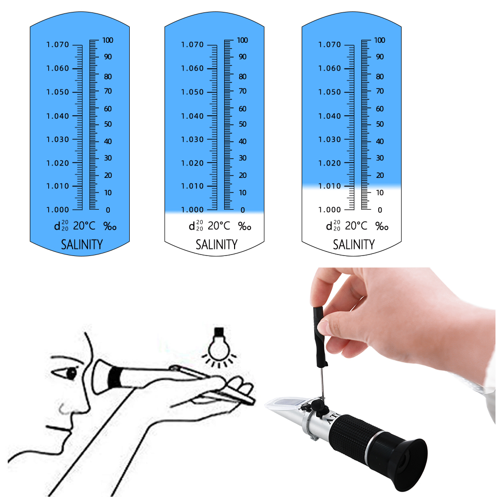 Refraktometer Salinitas 0-10%  - Marine Aquarium Aquascape ulasan dan harga