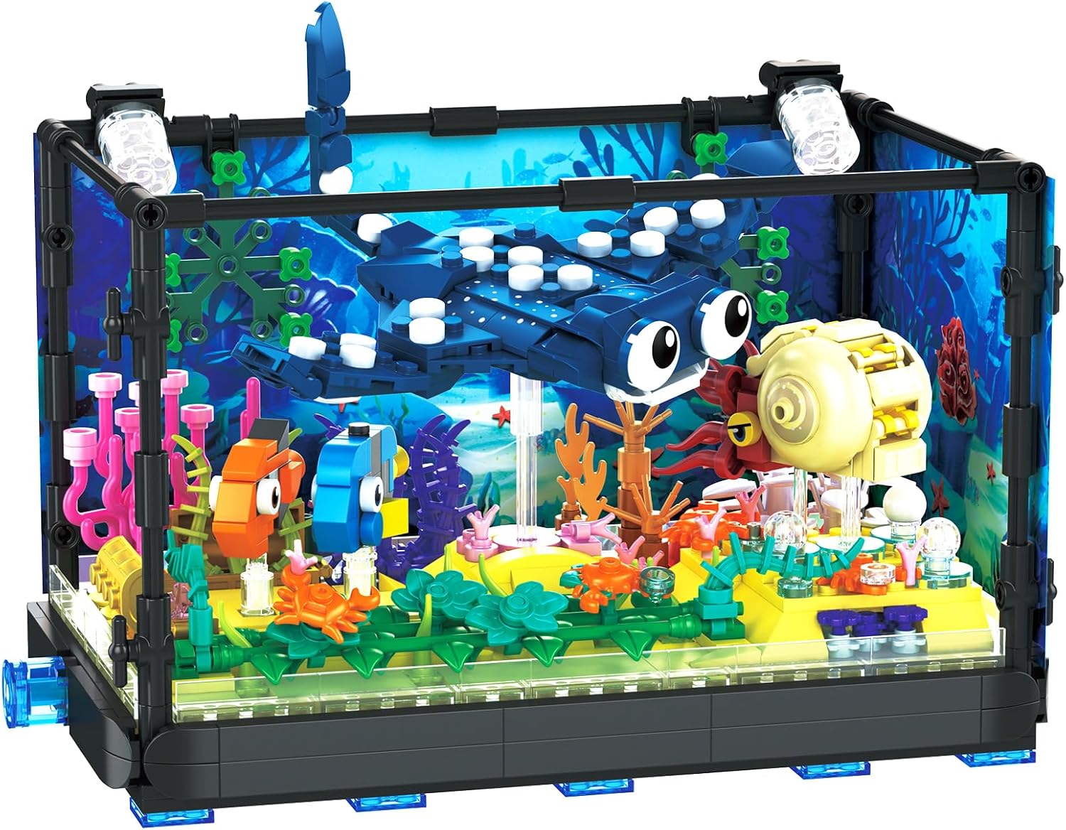 Set Bangunan Akuarium Ikan - M - Marine Aquarium Aquascape ulasan dan harga