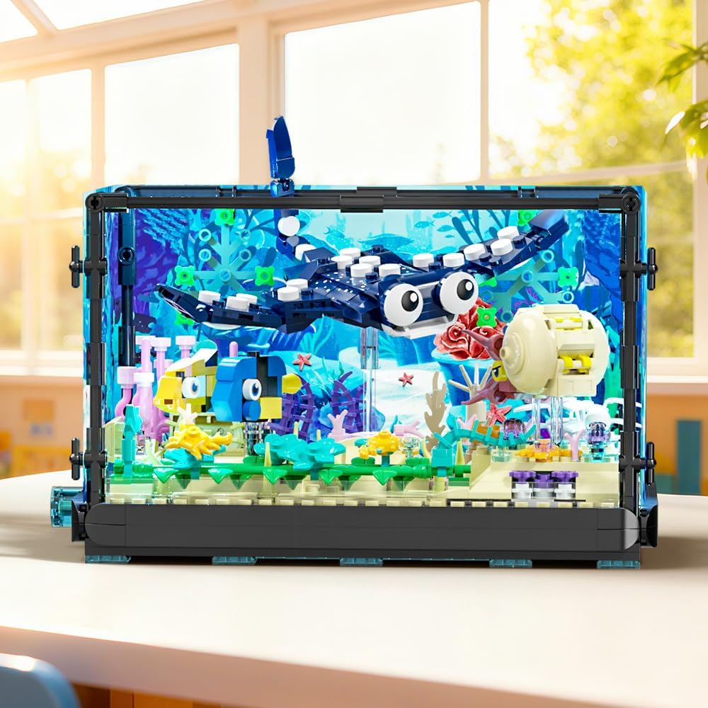 Set Bangunan Akuarium Ikan - M - Marine Aquarium Aquascape ulasan dan harga