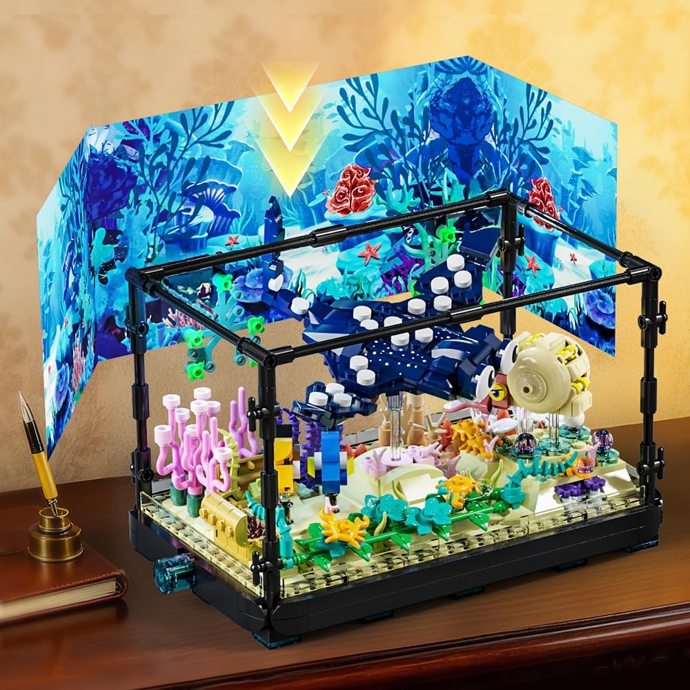 Set Bangunan Akuarium Ikan - M - Marine Aquarium Aquascape ulasan dan harga