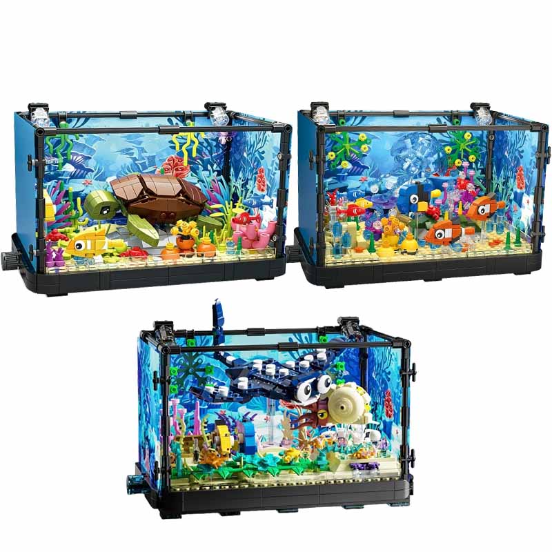 Set Blok Bangunan Akuarium den - Marine Aquarium Aquascape ulasan dan harga