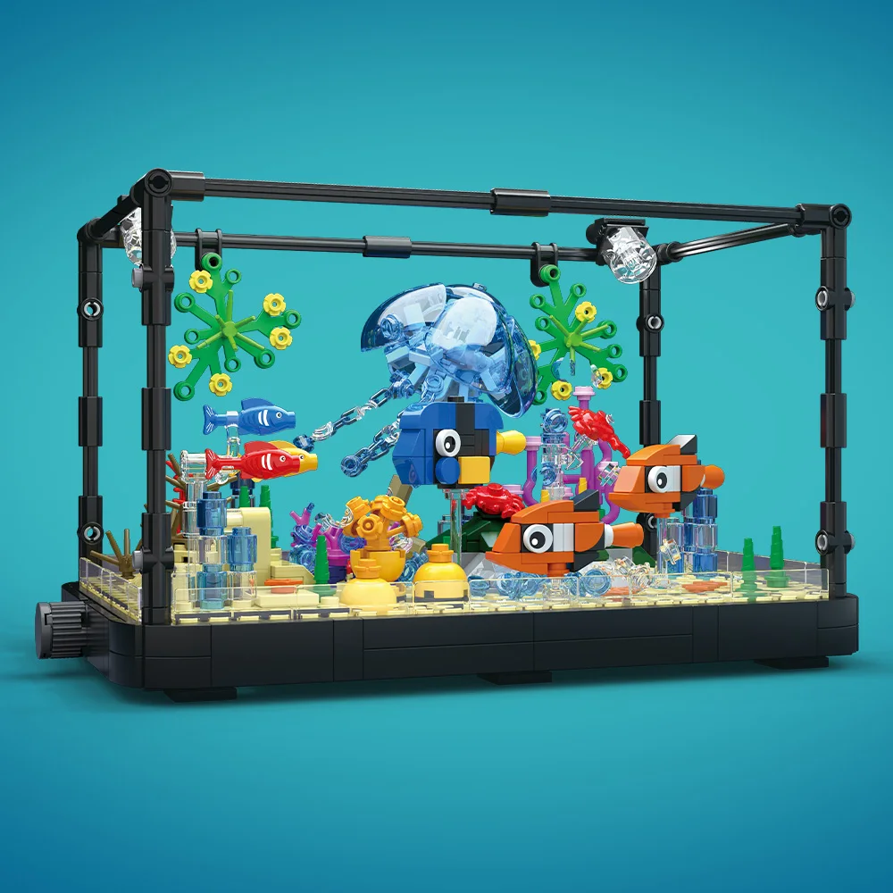 Set Blok Bangunan Akuarium den - Marine Aquarium Aquascape ulasan dan harga