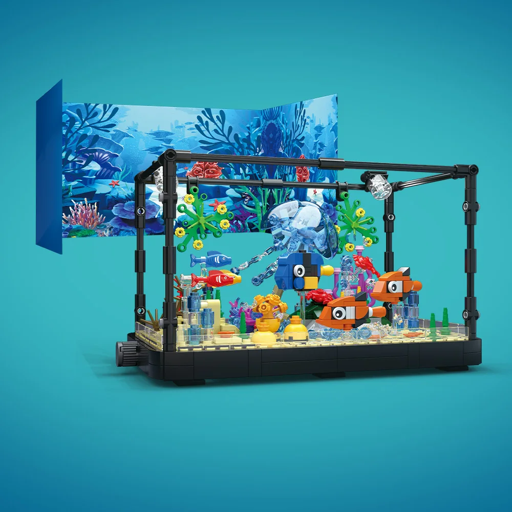 Set Blok Bangunan Akuarium den - Marine Aquarium Aquascape ulasan dan harga