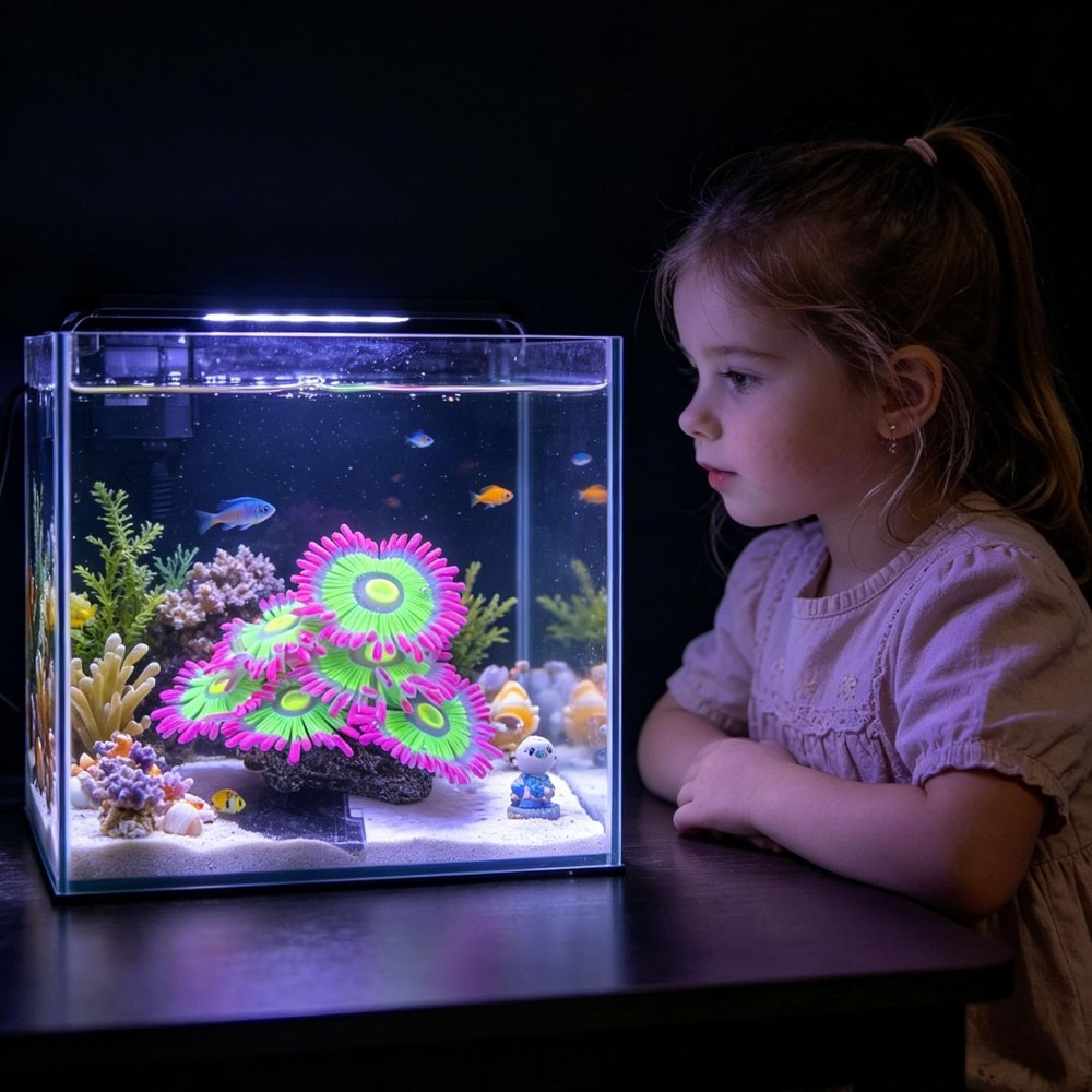 Dekorasi Akuarium Bercahaya Le - Marine Aquarium All In One ulasan dan harga